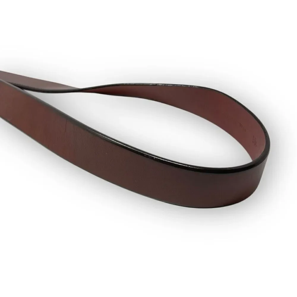 Roundtree & Yorke Brown Burnished Cowhide Leather Dress Belt Men's Size 54/135